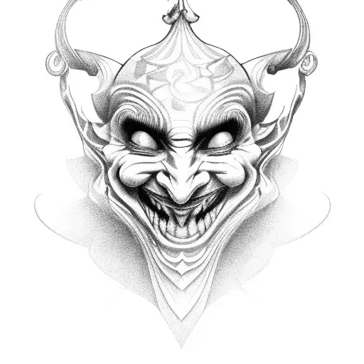 jester tattoo design idea