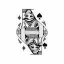 playing card joker tattoo design idea