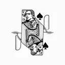 playing card joker tattoo design idea