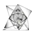 upside down overlapping Triangle  tattoo design idea