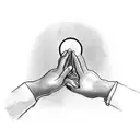 A pair of hands reaching towards a dove, symbolizing peace and sobriety tattoo design idea