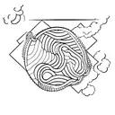 Swimmer silhouette tattoo design idea