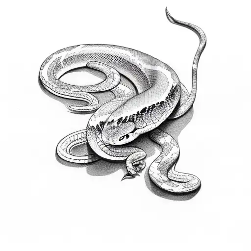ball python  tattoo design idea