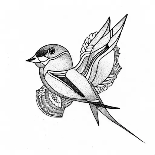 Swallow Bird tattoo design idea