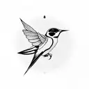 Swallow Bird tattoo design idea