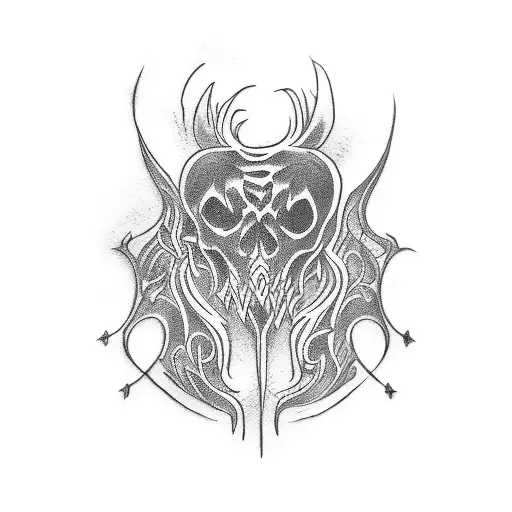 black metal tattoo design idea