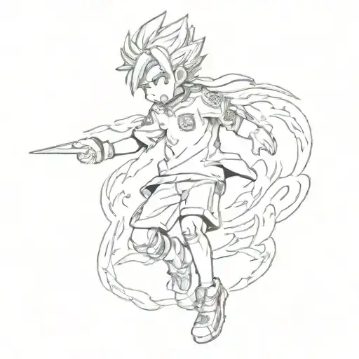 Inazuma Eleven lightning tattoo design idea