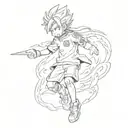 Inazuma Eleven lightning tattoo design idea