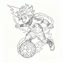 Inazuma Eleven lightning tattoo design idea