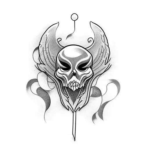 ghost reading tattoo design idea