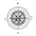 Description: Create an AI-generated artwork inspired by the symbolism of a compass, representing guidance, exploration,  tattoo design idea