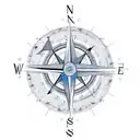 Description: Create an AI-generated artwork inspired by the symbolism of a compass, representing guidance, exploration,  tattoo design idea