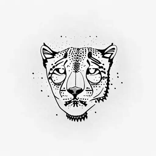 A minimalist tattoo of a historical landmark in Spain, with a subtle depiction of a snow leopard hidden within the architecture tattoo design idea