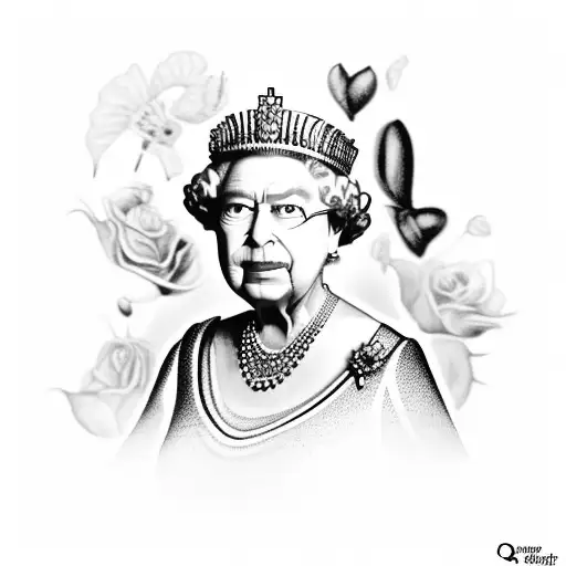 queen Elizabeth  tattoo design idea