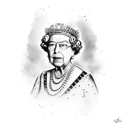 queen Elizabeth  tattoo design idea