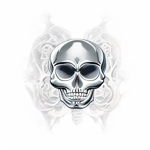 skeletons in love tattoo design idea