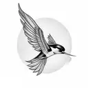 Swallow Bird tattoo design idea