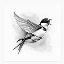 Swallow Bird tattoo design idea