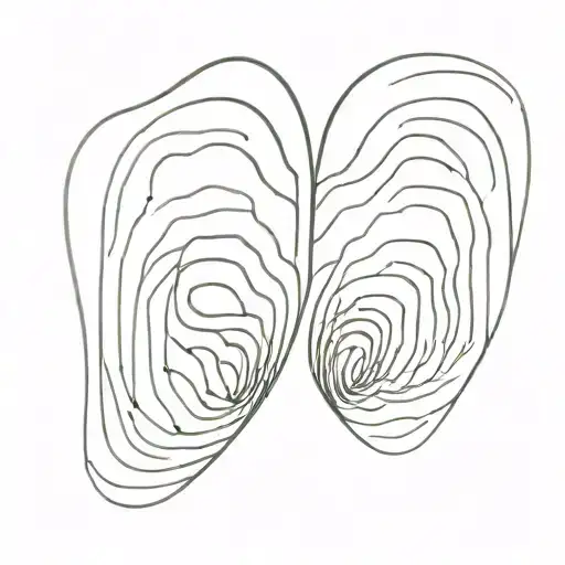two fingerprints shaped like a heart tattoo design idea