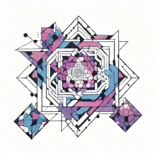 purple, blue, magenta tattoo design idea