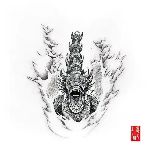Kaiju tattoo design idea