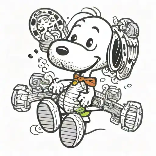 Make a tattoo of snoopy but tie in  neurofibromas type 1 (nf1) into it  tattoo design idea
