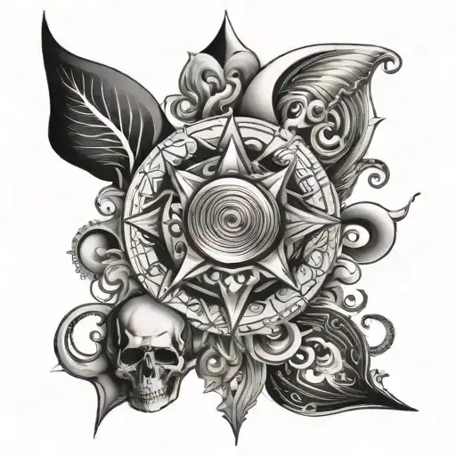 Channeling energy from higher dimensions tattoo design idea