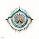  An artistic tattoo combining elements of Sanskrit and Triceratops  tattoo design idea