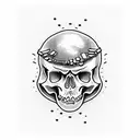 skeleton drinking beer tattoo design idea