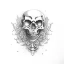 skeleton drinking beer tattoo design idea