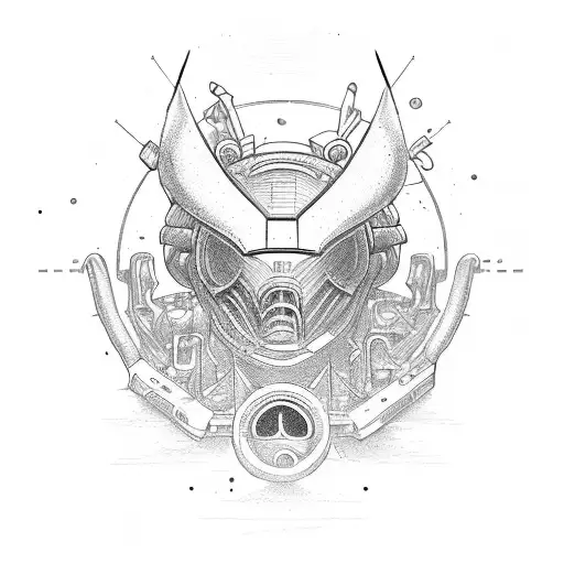 alien gym tattoo design idea