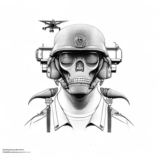 mechanic, military, B2 stealth bomber tattoo design idea