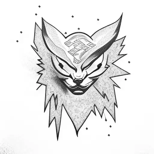 Lightning coming out of clouds tattoo design idea
