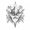 Lightning coming out of clouds tattoo design idea