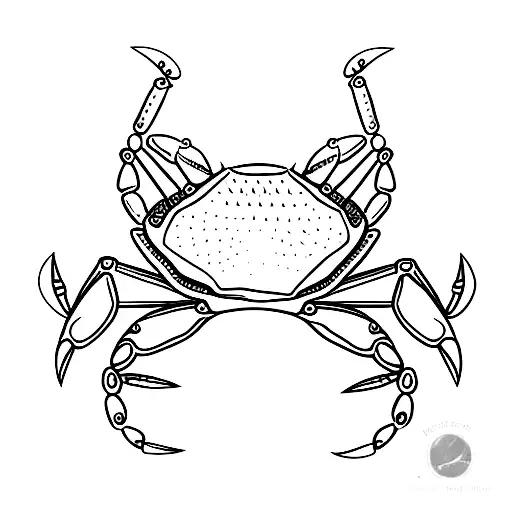 Chesapeake crab in black tattoo design idea