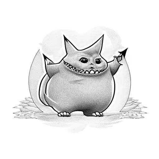 Gengar Tarot Card tattoo design idea