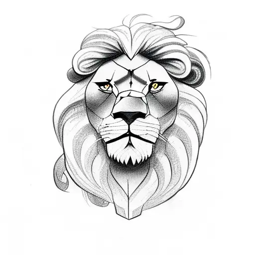 hercules with the lion heas tattoo design idea
