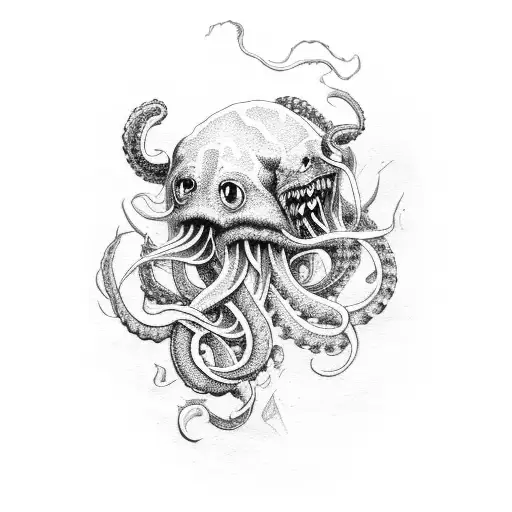kraken tattoo design idea