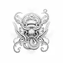 kraken tattoo design idea