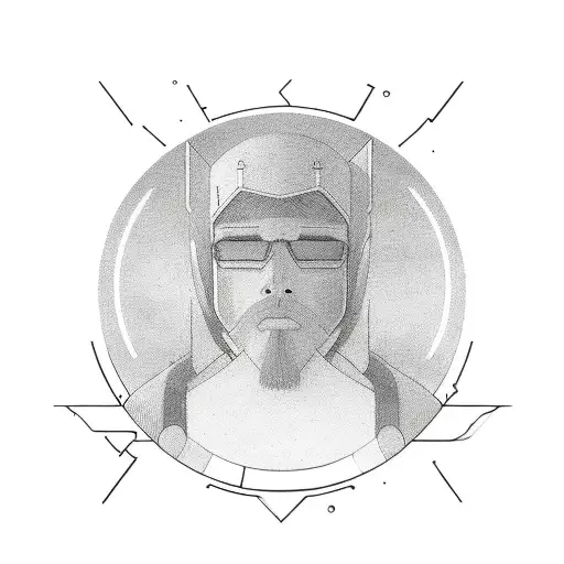 peace sign with aqarius tattoo design idea