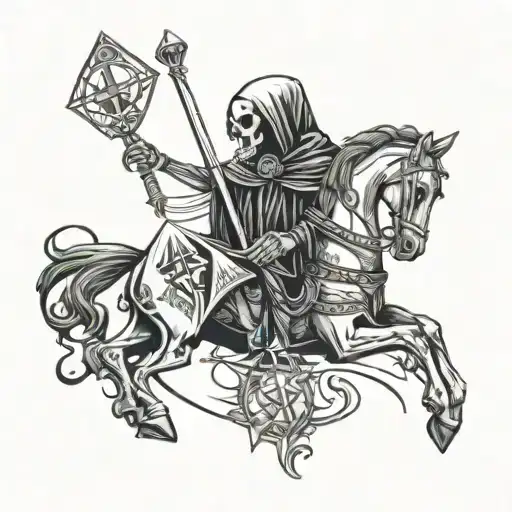 tarot death tattoo design idea