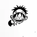 Luffy one piece tattoo design idea