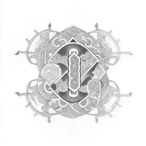 alphabet 'A' Numbers 999 tattoo design idea