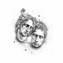 Apollo and Dionysus tattoo design idea