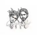Apollo and Dionysus tattoo design idea