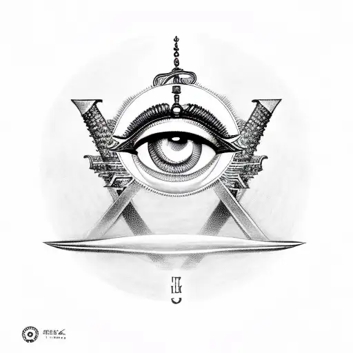 ankh with eye of horus tattoo design idea