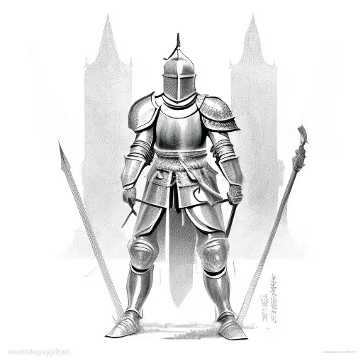 knight tattoo design idea