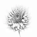 violet chrysanthemum  tattoo design idea