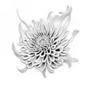 violet chrysanthemum  tattoo design idea