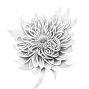 violet chrysanthemum  tattoo design idea